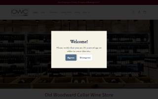 Old Woodward Cellar Wine Store of Royal Oak website