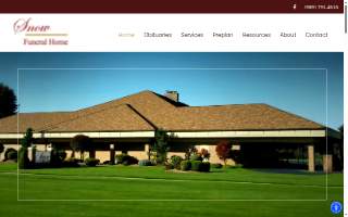 Snow Funeral Home website