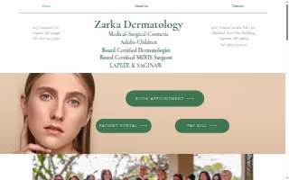 Zarka Dermatology website