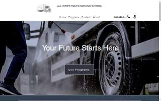 All Cities Truck Driving School website