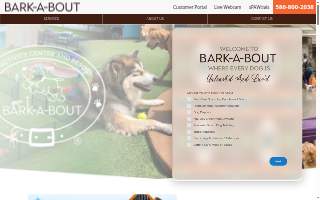 Bark-A-Bout Pet Activity Center & Resort website