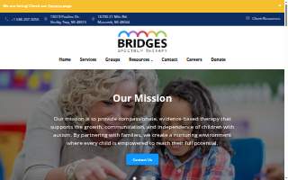 Bridges Spectrum Therapy - Autism ABA, Speech & Occupational website
