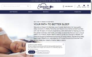 Dream On Mattress website
