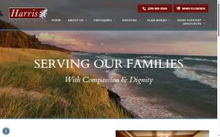 Harris Funeral Home website