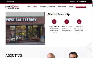 HealthQuest Physical Therapy - Shelby Township website