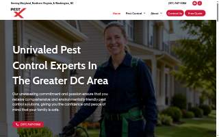 PestX Pest Control website