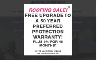 Siding Unlimited website