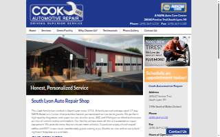 Cook Automotive Repair website