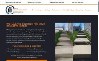 Michigan Concrete Solutions & Leveling website