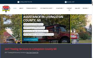 Tac Towing - Whitmore Lake website