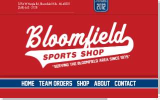 Bloomfield Sports Shop website