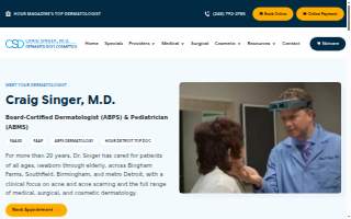 Craig Singer MD Dermatology website