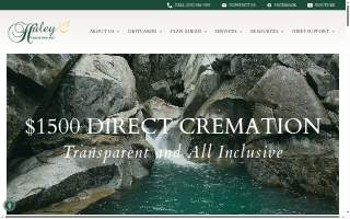 Haley Funeral Directors website