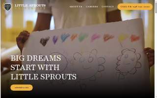 Little Sprouts University Childcare website