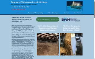 BWM Basement Waterproofing of Michigan website