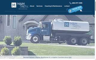 M & M Septic of Southgate website
