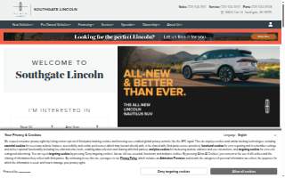 Southgate Lincoln website