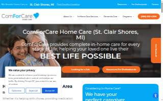 ComForCare Home Care of St. Clair Shores website