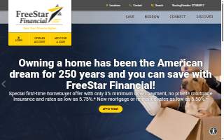 FreeStar Financial Credit Union of St. Clair Shores website