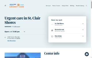 Henry Ford-GoHealth Urgent Care website