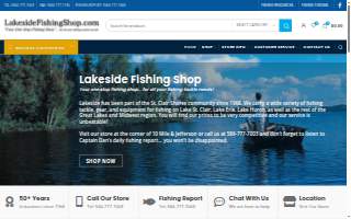 Lakeside Fishing Shop website