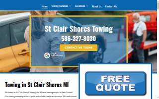 St Clair Shores Towing website