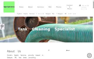Clyde's Septic Service website