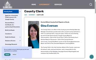 County Clerk website