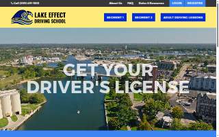 Lake Effect Driving School website