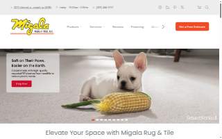 Migala Rug & Tile website