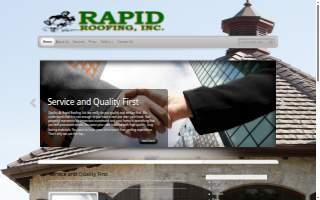 Rapid Roofing website