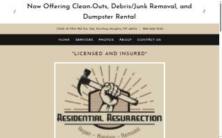 Residential Resurrection, LLC website