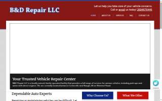 B & D Repair, LLC website