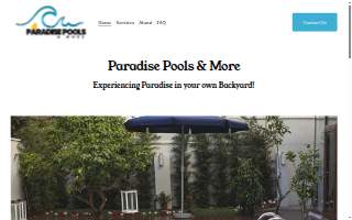Paradise Pools & More website