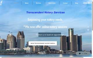 Transcendent Notary Services of Romulus website