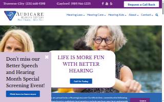 Audicare Hearing Centers website