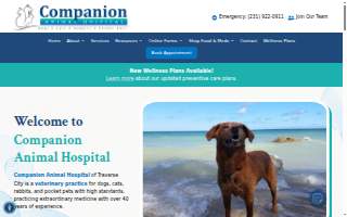 Companion Animal Hospital of Traverse City website