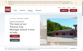 Credit Union ONE of Traverse City website