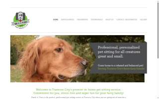 Pooch 'n' Purrs Professional Pet Sitting website