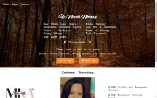 Up North Notary website