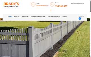 Brady's Fence website