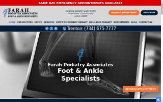 Farah Podiatry Associates website