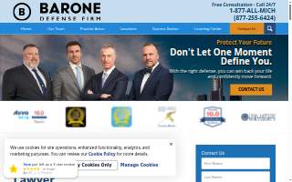Barone Defense Firm of Troy website
