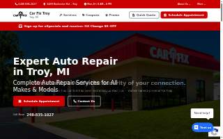 Car Fix Troy website