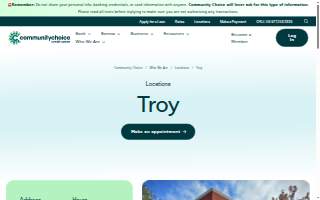 Community Choice Credit Union of Troy website