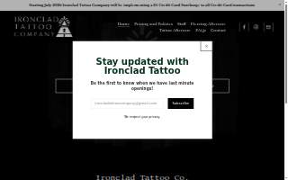 Ironclad Tattoo Co. website