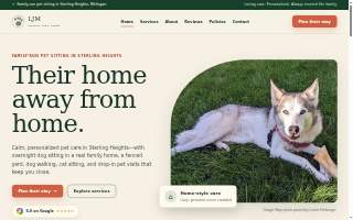 LJM Family Pet Care (Boarding, Walking, etc.) of Troy website
