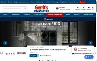Gerrits Appliances of Walker website