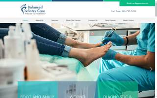 Balanced Podiatry Care website