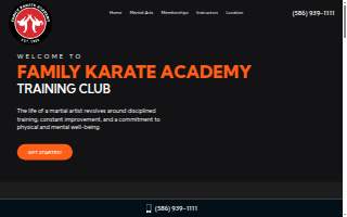 Family Karate Academy website